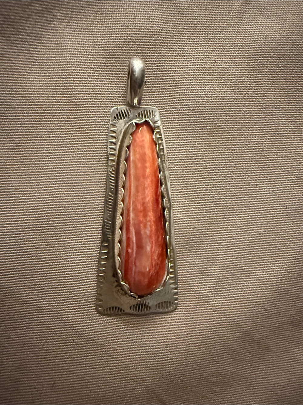 Sterling Silver coral marked “ccc” native